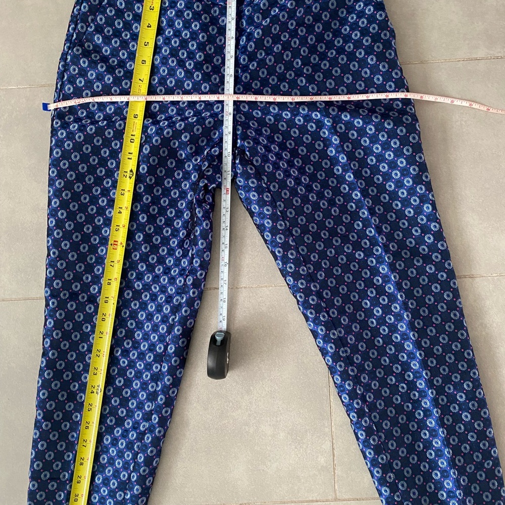 Anthropologie Leifsdottir blue patterned cropped pants - Picture 11 of 14